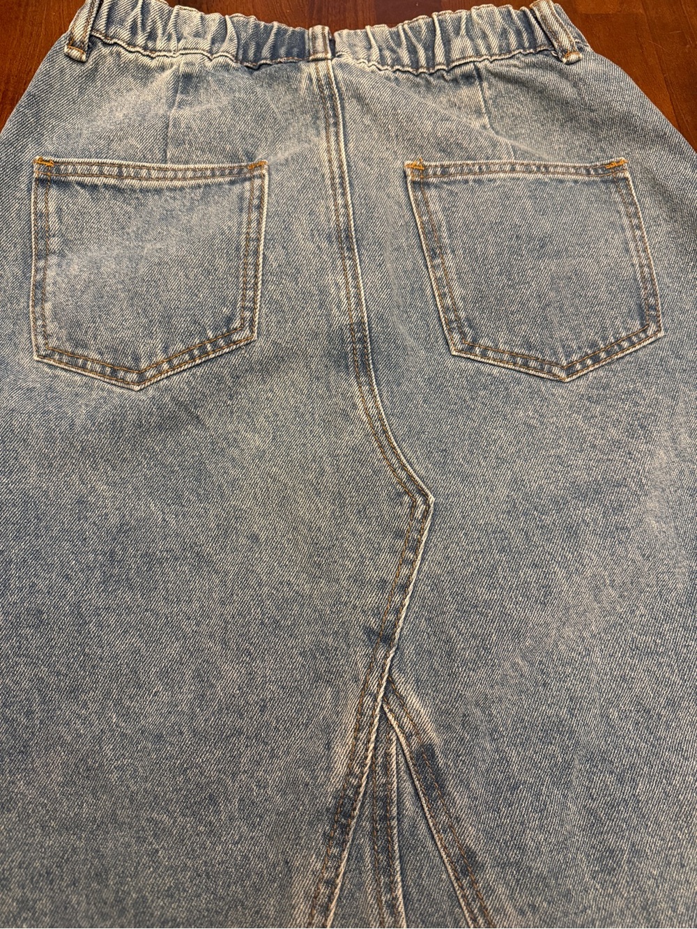 Aaron & Amber washed denim maxi skirt - Picture 7 of 9